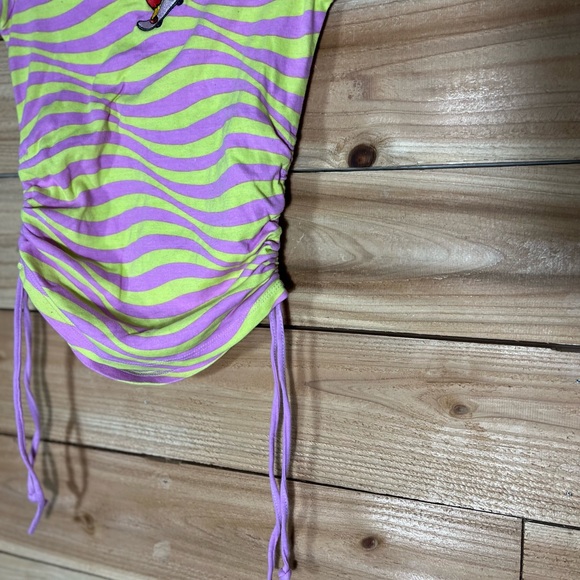 The Simpsons x Lisa Simpson Y2K, Womens S, Pink & Neon Yellow Cinch Psychedelic - Picture 7 of 8